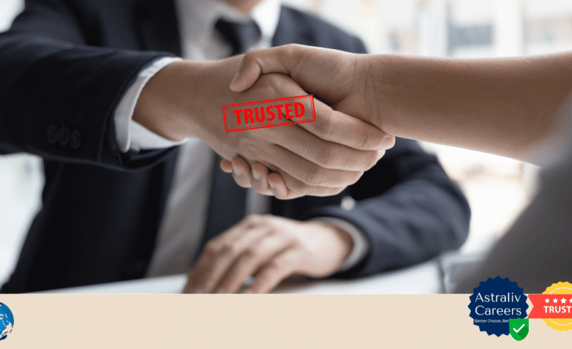 Professional immigration consultant explaining the visa process to a client representing transparency and verification of Astraliv Careers immigration services.