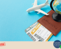 Immigration consultant explaining the visa application process to a client with documents and passport on the desk